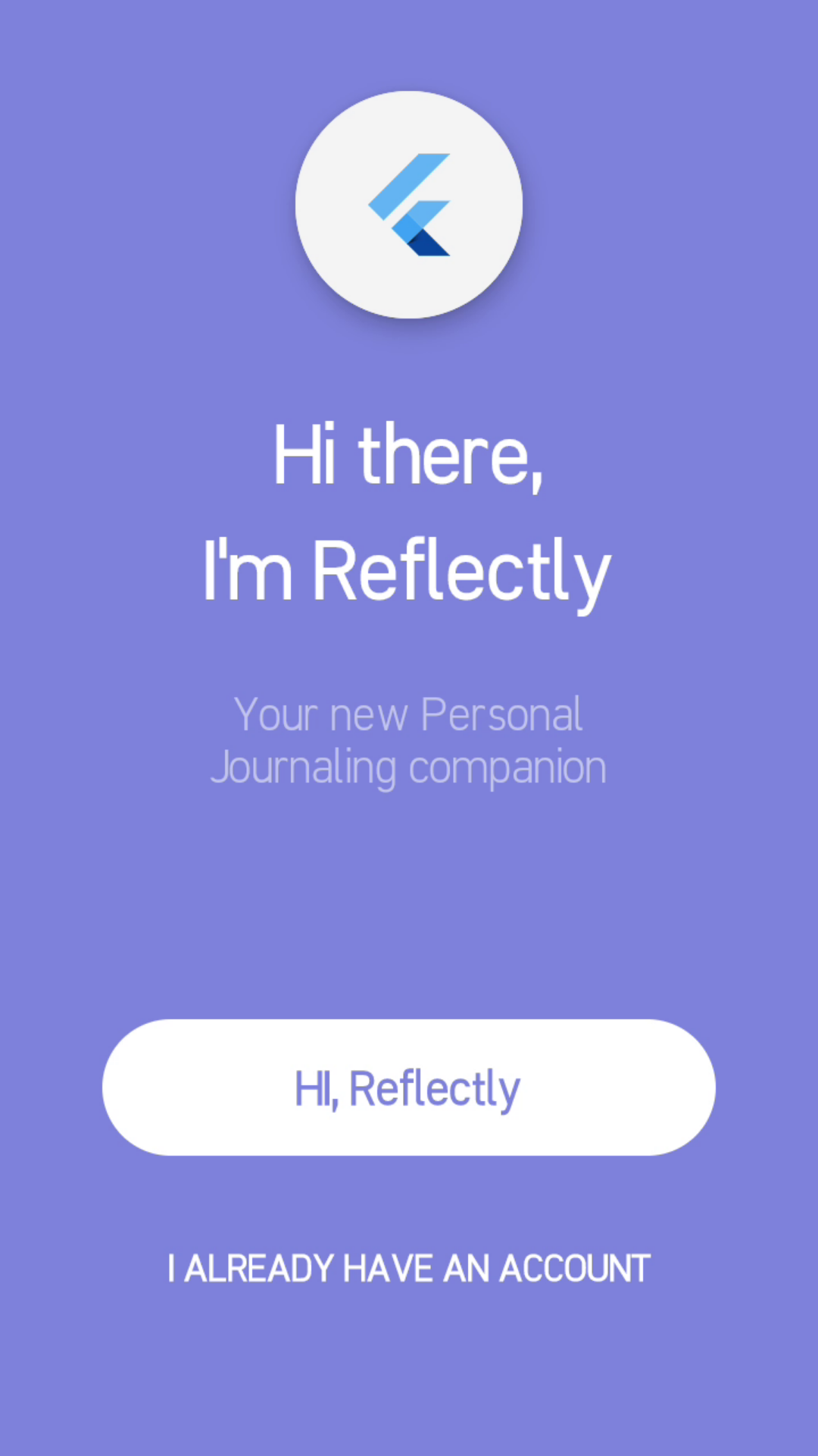 Reflectly Like Login Page screenshot