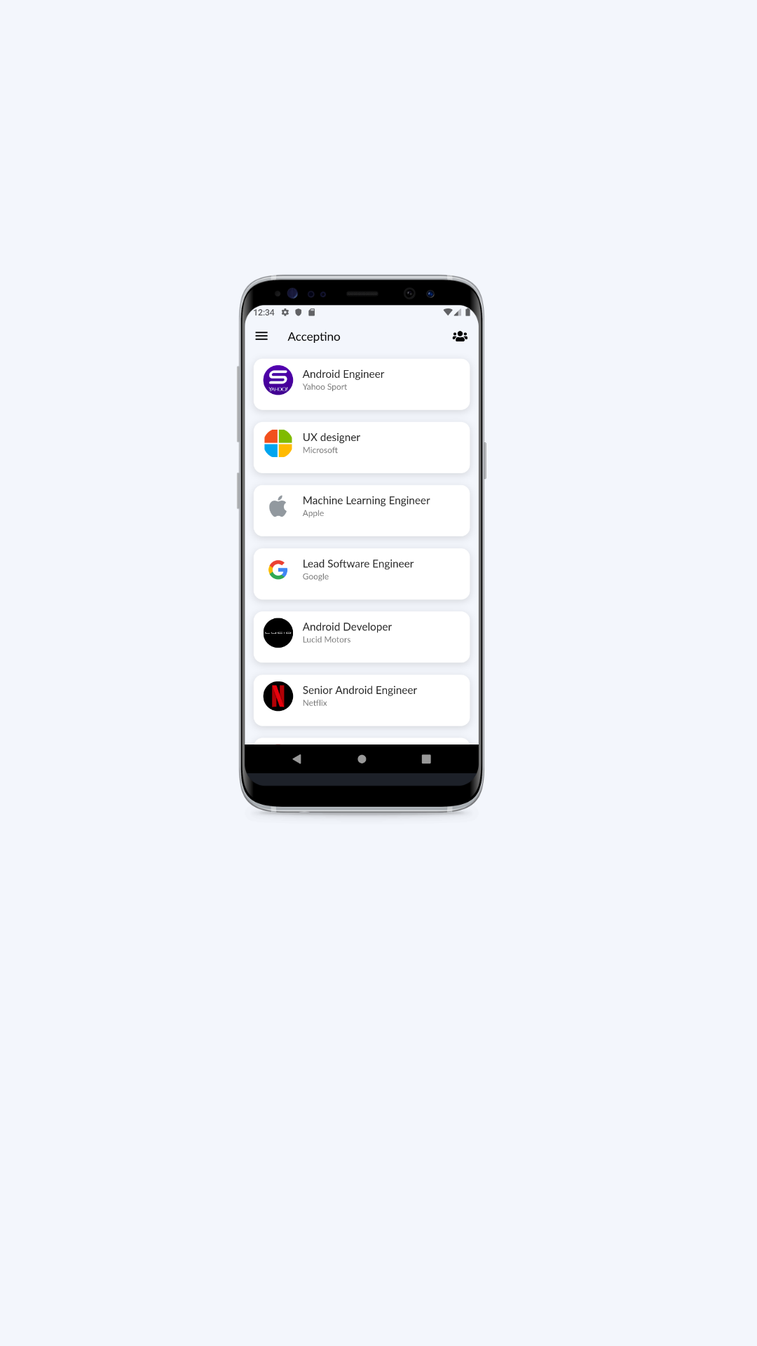 Acceptino screenshot